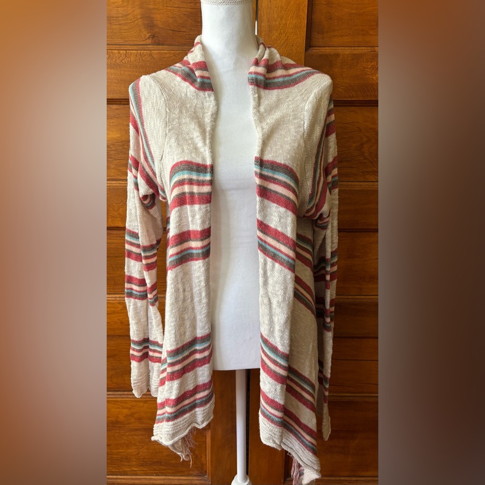 American Rag Striped Open Front Cardigan